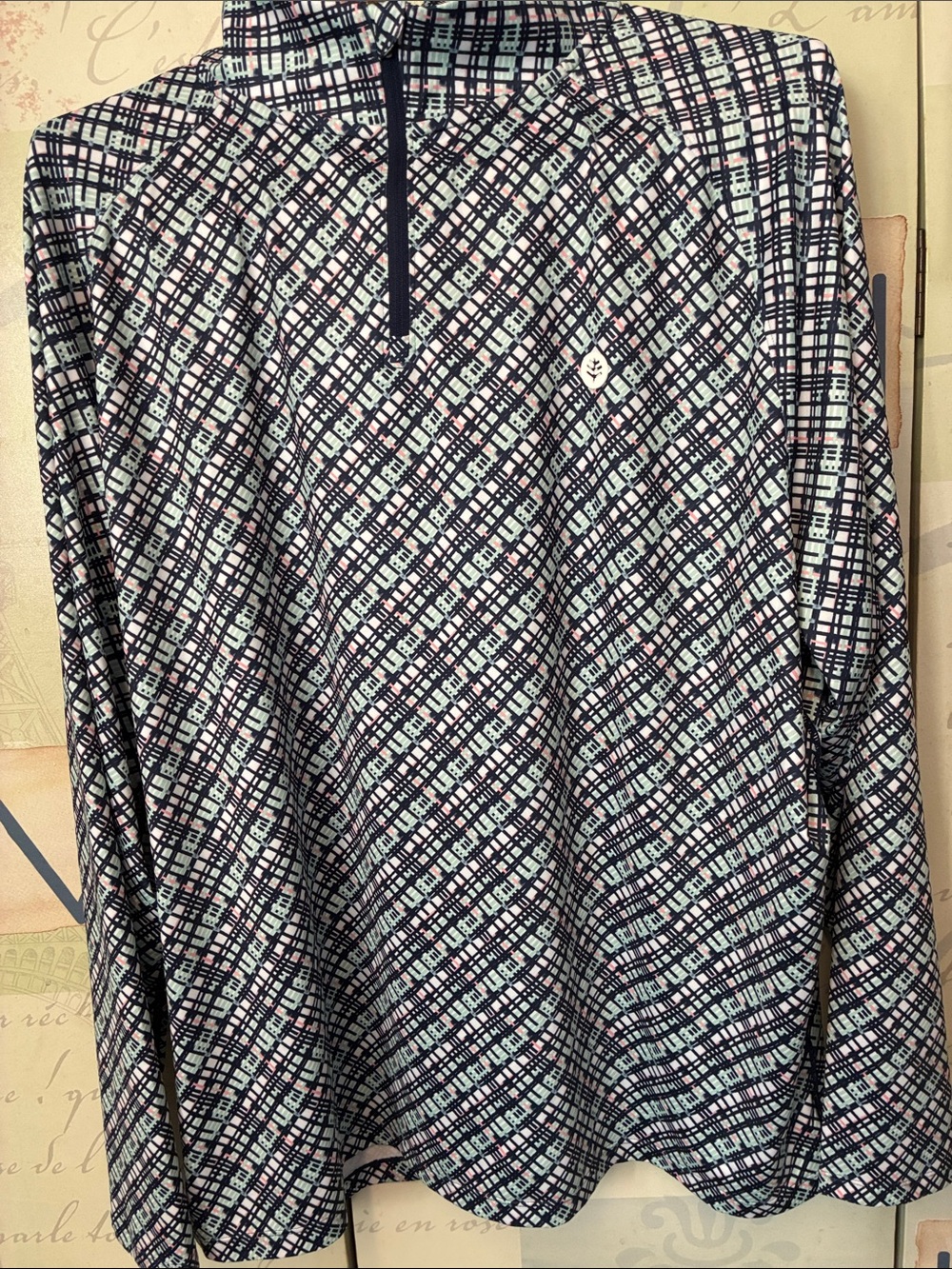 COOLIBAR Sun Protection Men’s Golf Quarter-Zip Pullover. Long sleeves SZ XL NWT